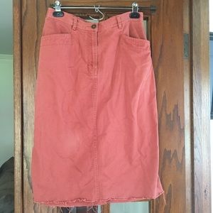 High waist corduroy skirt